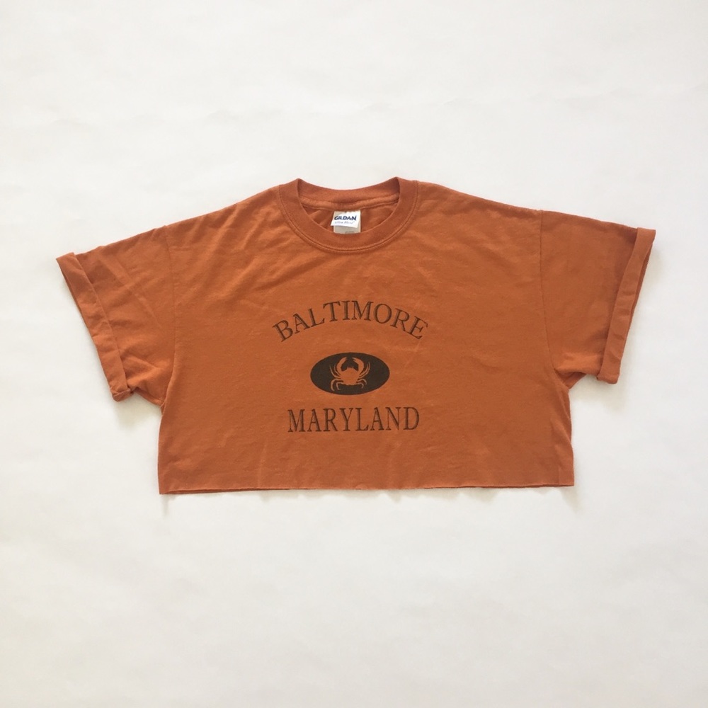 UO Hipster Vintage Baltimore Maryland Crop Top
